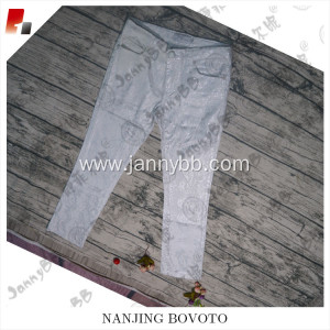 Wholesale white shiny snake pattern pants